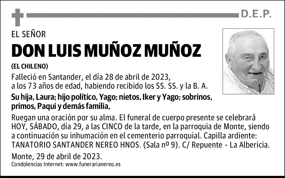 DON LUIS MUÑOZ MUÑOZ