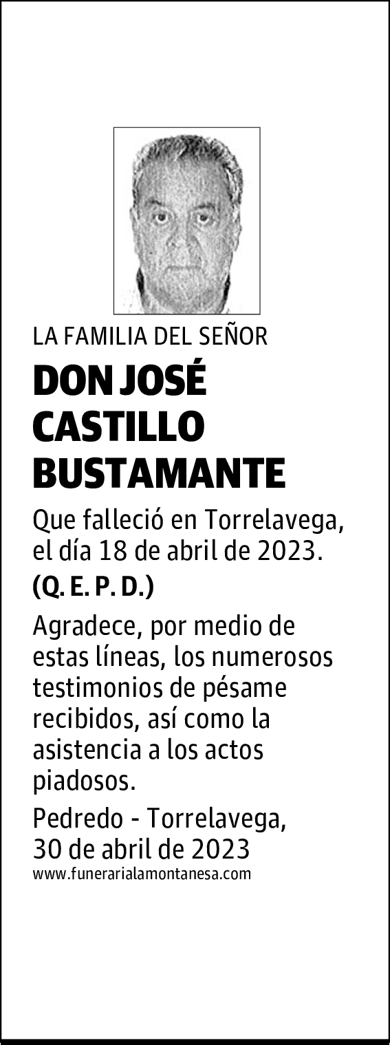 DON JOSÉ CASTILLO BUSTAMANTE