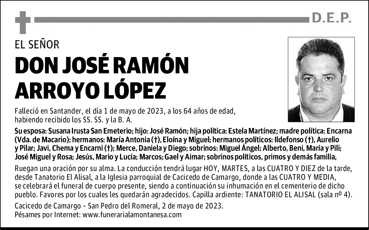 DON JOSÉ RAMÓN ARROYO LÓPEZ