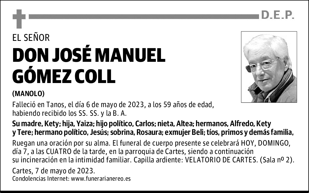 DON JOSÉ MANUEL GÓMEZ COLL
