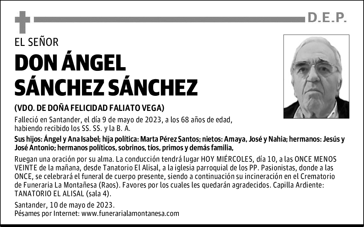 DON ÁNGEL SÁNCHEZ SÁNCHEZ