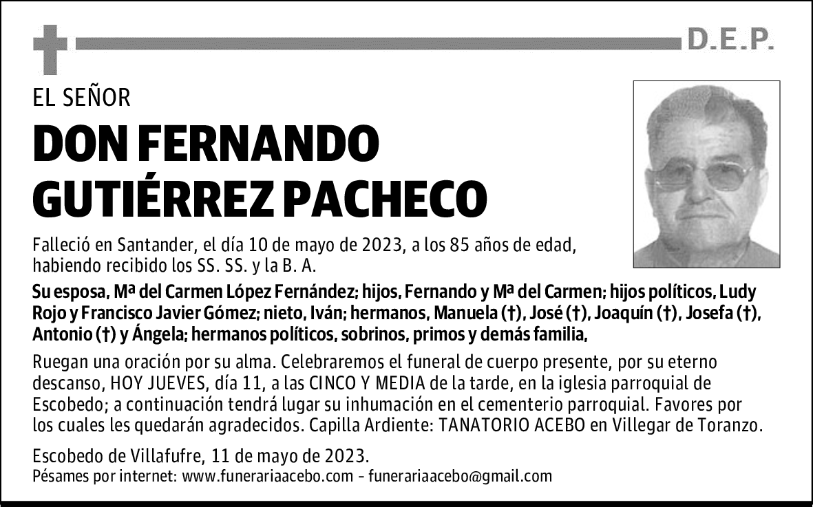 DON FERNANDO GUTIÉRREZ PACHECO