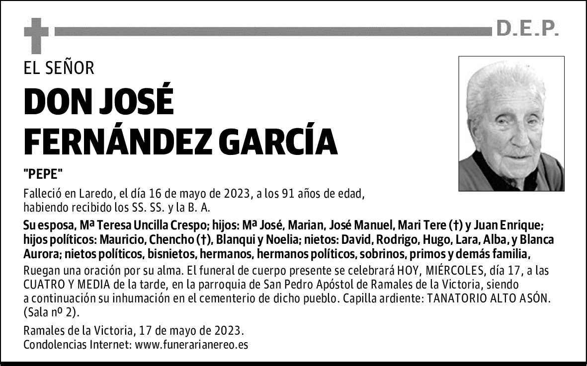 DON JOSÉ FERNÁNDEZ GARCÍA