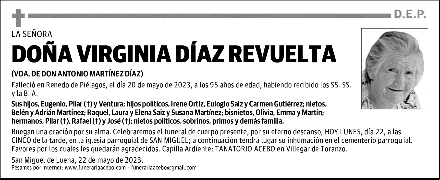 DOÑA VIRGINIA DÍAZ REVUELTA