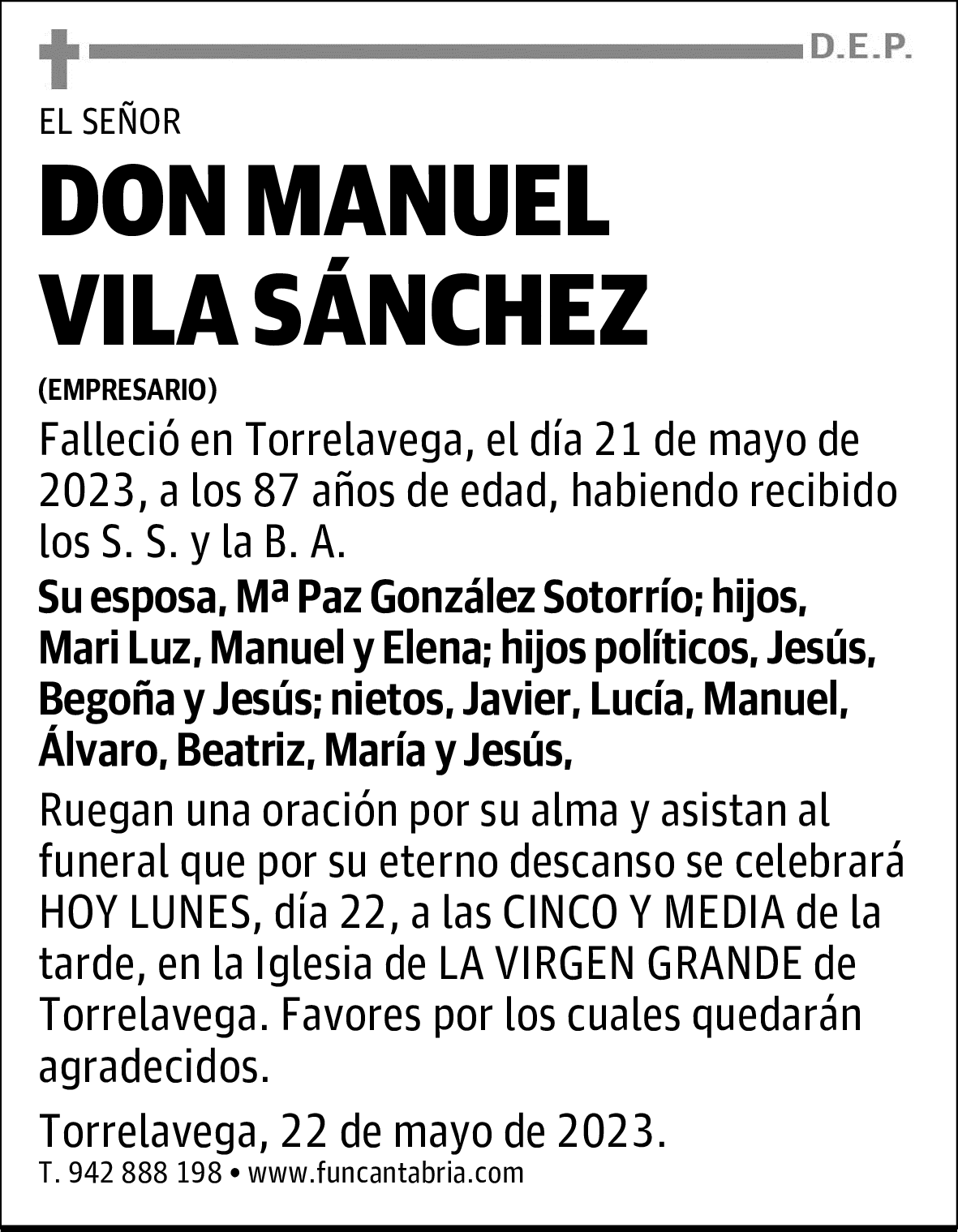 DON MANUEL VILA SÁNCHEZ