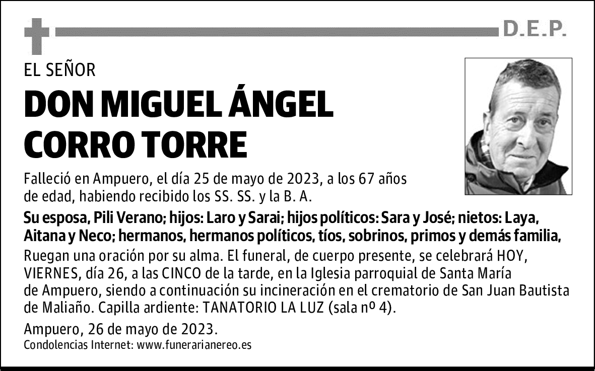 DON MIGUEL ÁNGEL CORRO TORRE