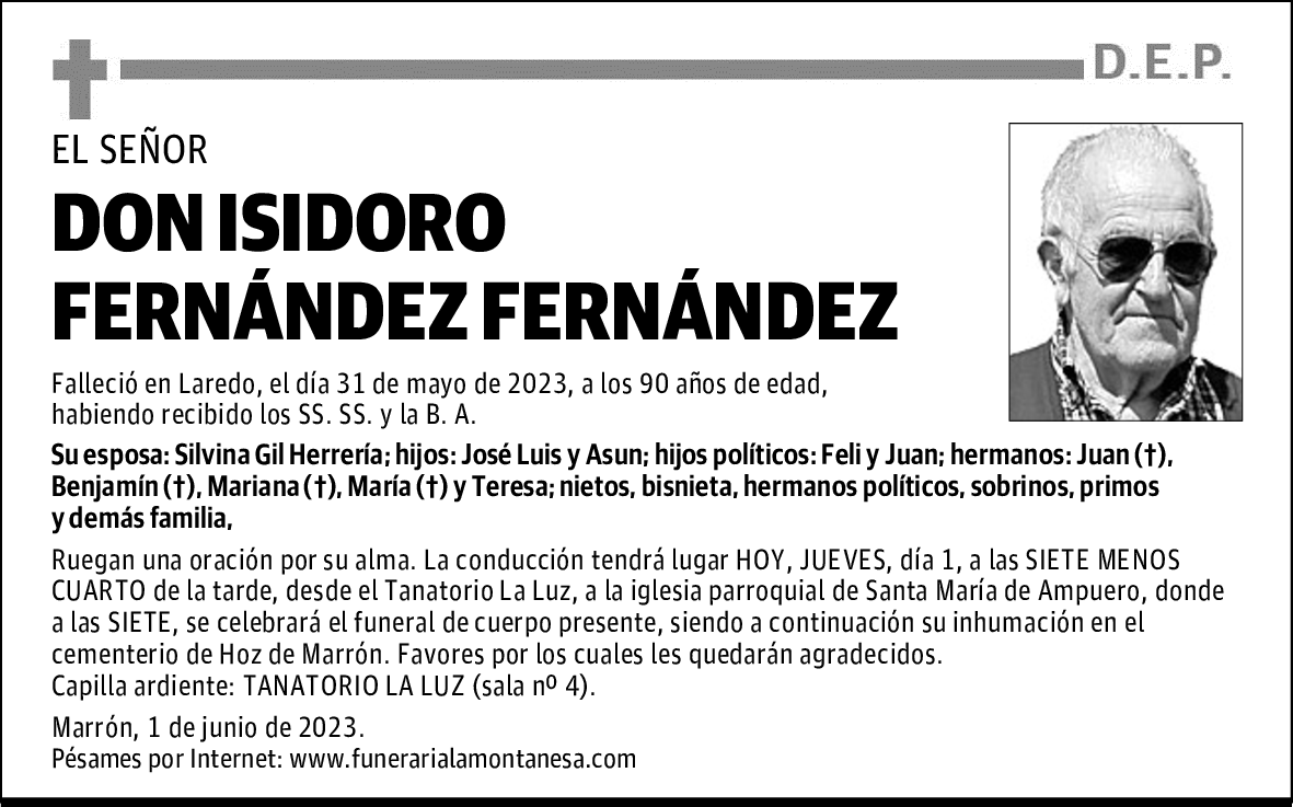 DON ISIDORO FERNÁNDEZ FERNÁNDEZ