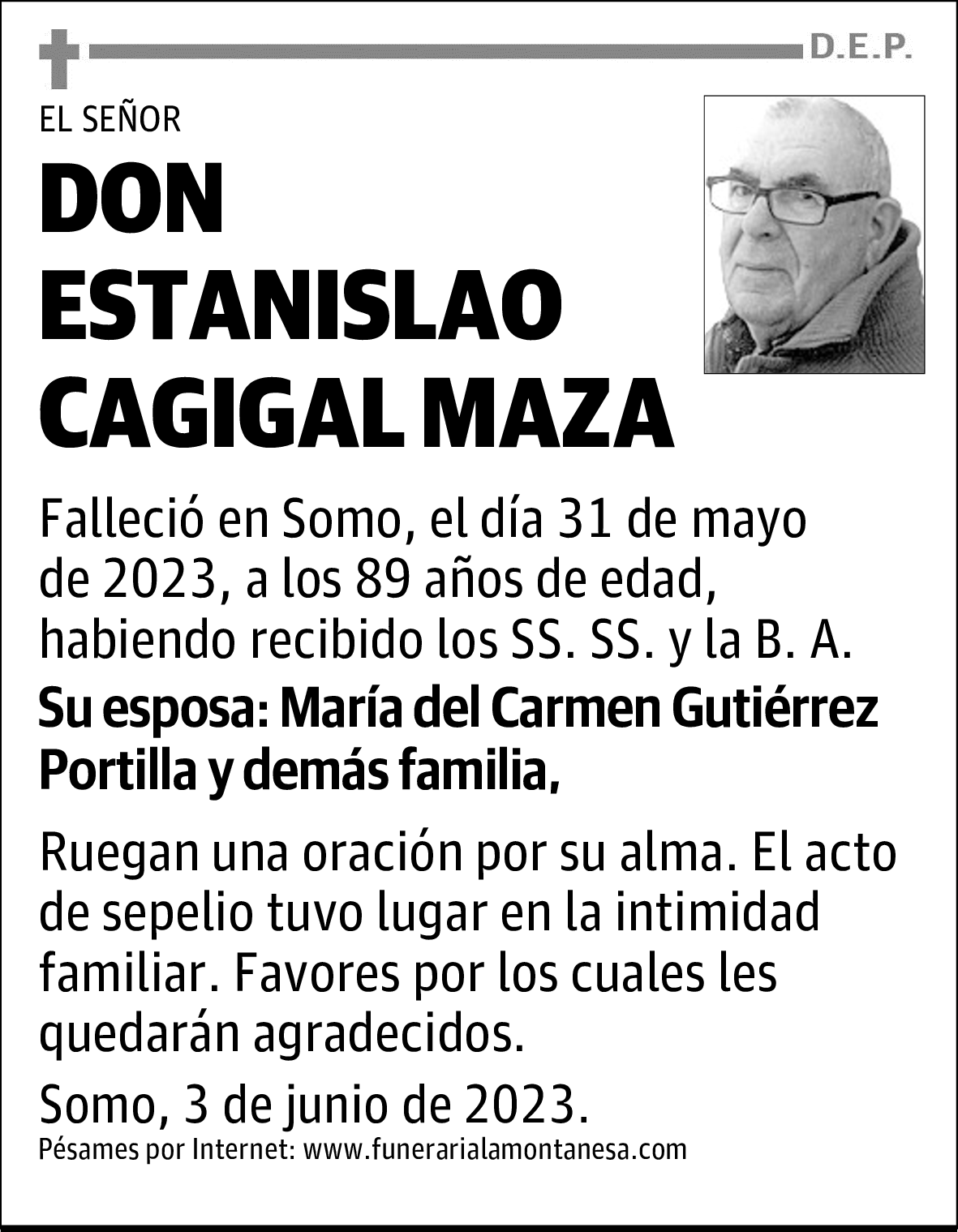 DON ESTANISLAO CAGIGAL MAZA