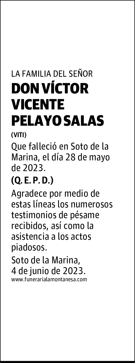 DON VÍCTOR VICENTE PELAYO SALAS