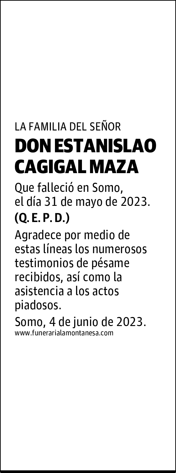 DON ESTANISLAO CAGIGAL MAZA