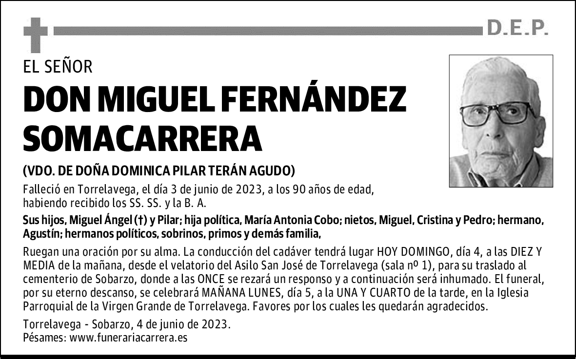 DON MIGUEL FERNÁNDEZ SOMACARRERA