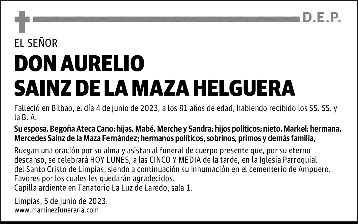 DON AURELIO SAINZ DE LA MAZA HELGUERA