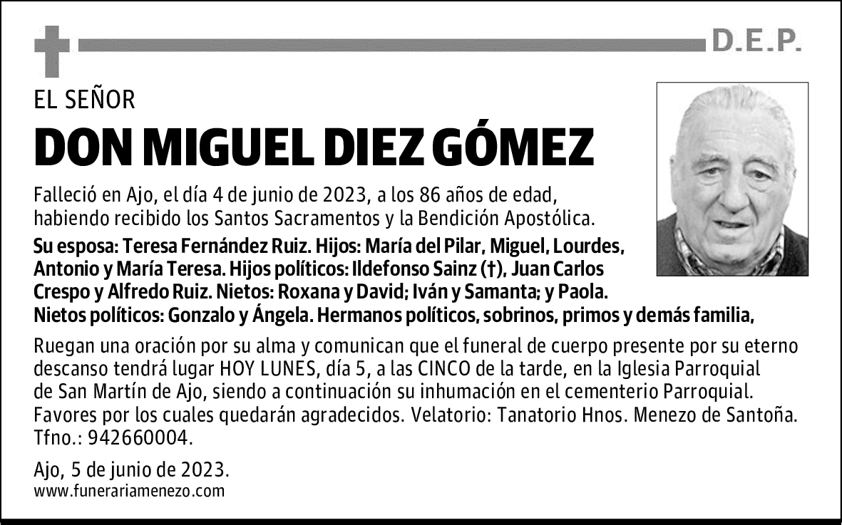 DON MIGUEL DIEZ GÓMEZ
