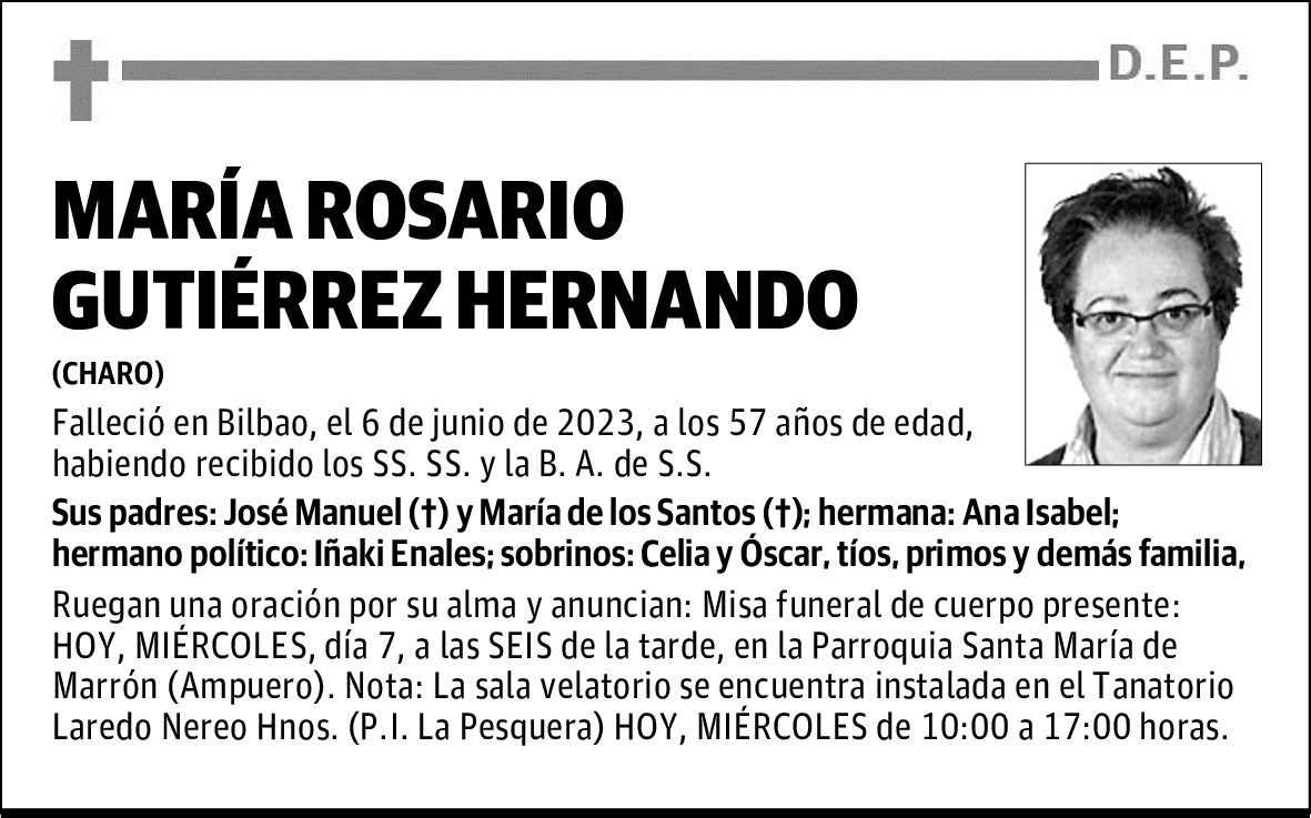 MARÍA ROSARIO GUTIÉRREZ HERNANDO