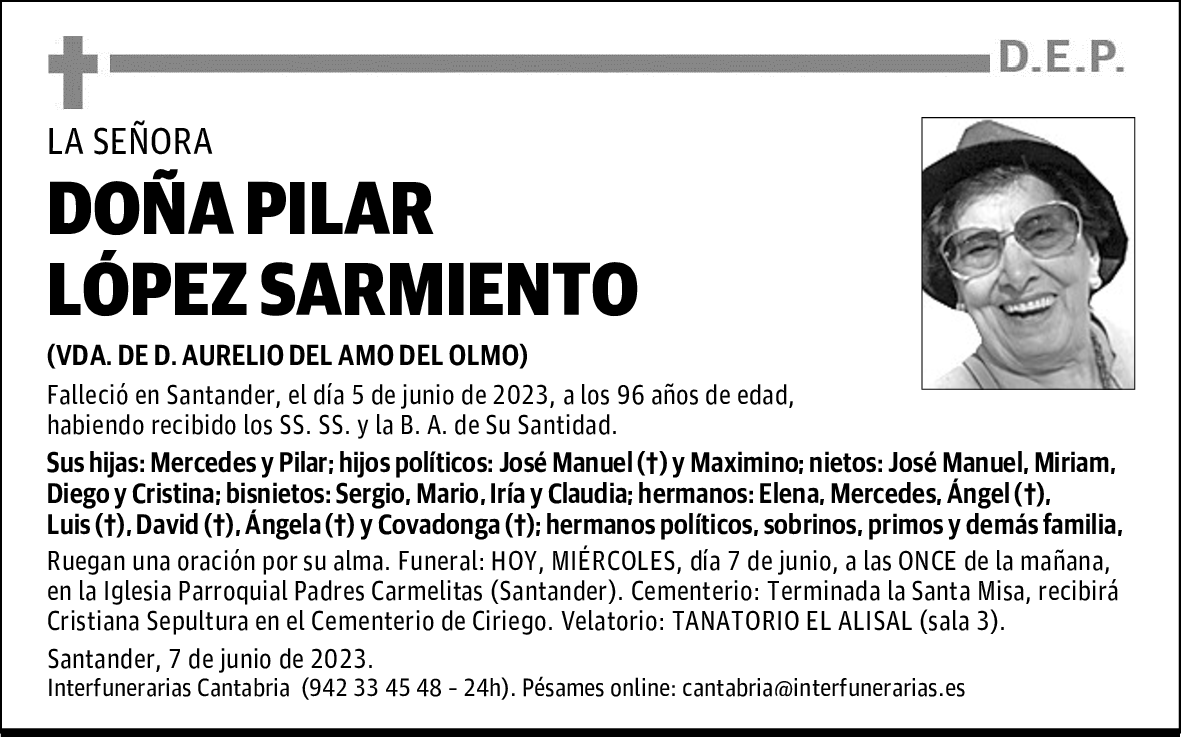 DOÑA PILAR LÓPEZ SARMIENTO