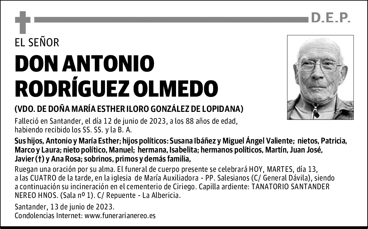DON ANTONIO RODRÍGUEZ OLMEDO