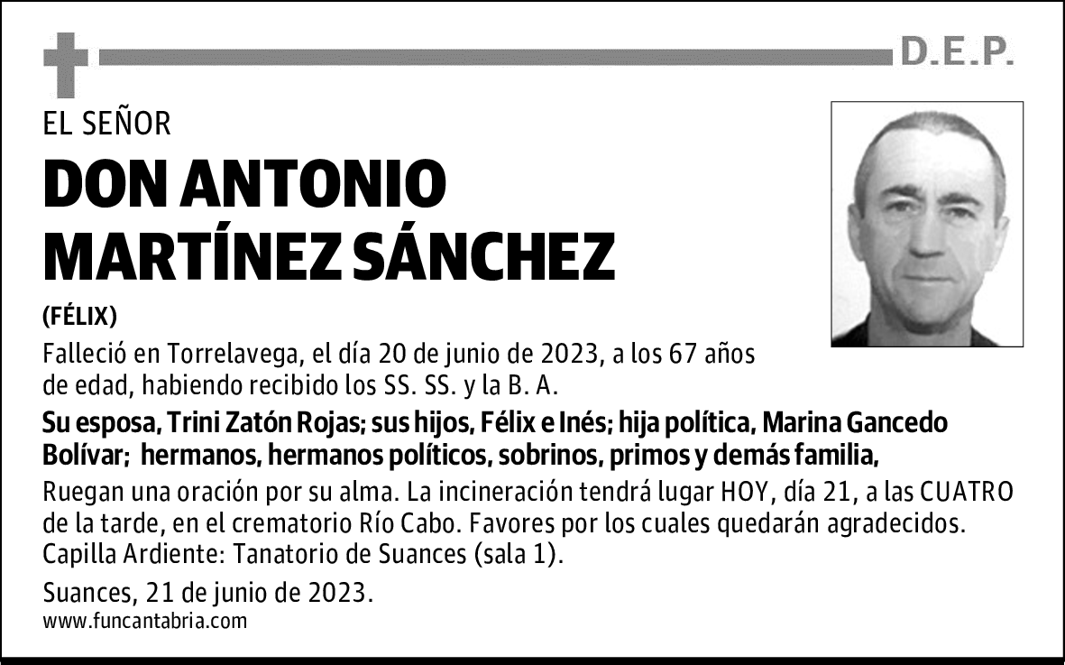 DON ANTONIO MARTÍNEZ SÁNCHEZ
