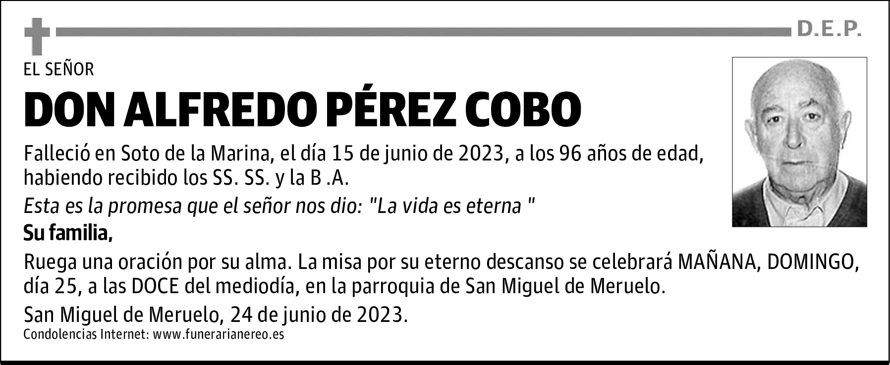 DON ALFREDO PÉREZ COBO