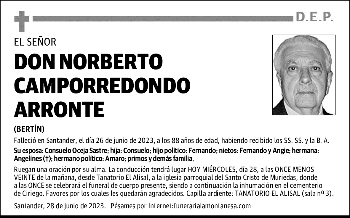 DON NORBERTO CAMPORREDONDO ARRONTE