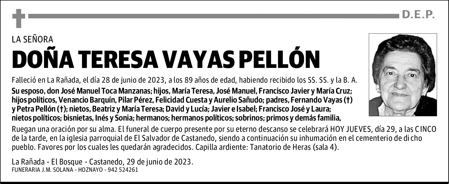 DOÑA TERESA VAYAS PELLÓN