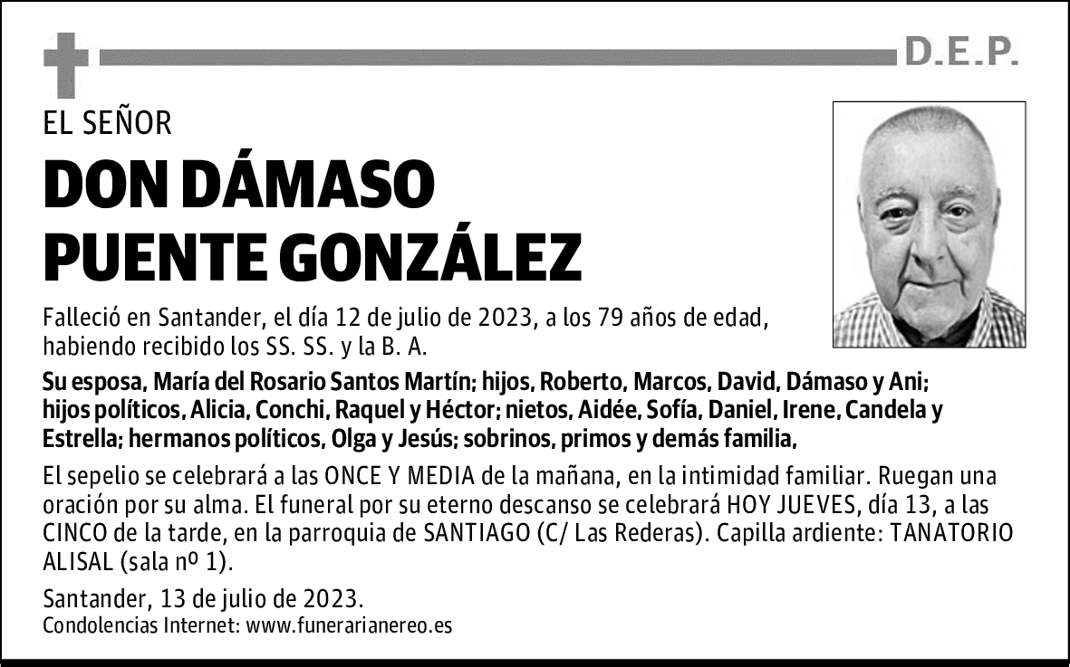 DON DÁMASO PUENTE GONZÁLEZ