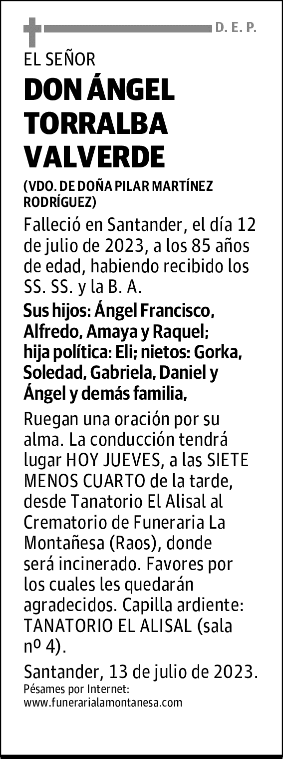 DON ÁNGEL TORRALBA VALVERDE