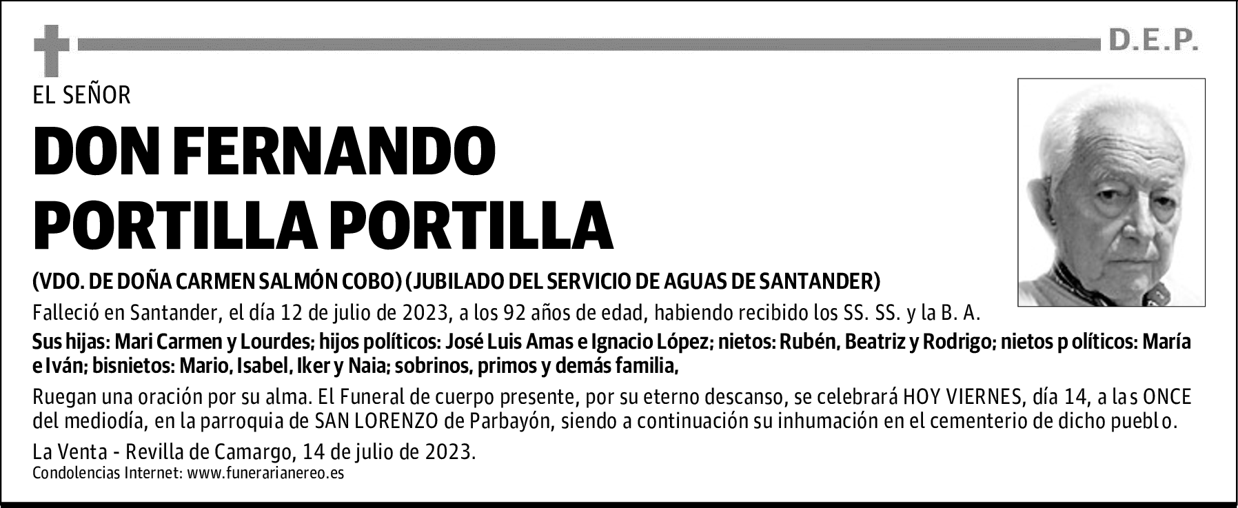 DON FERNANDO PORTILLA PORTILLA