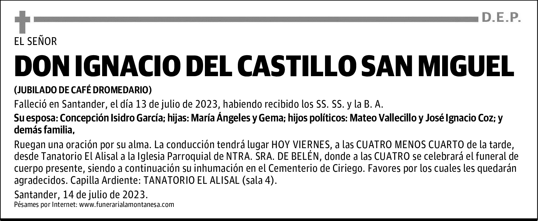 DON IGNACIO DEL CASTILLO SAN MIGUEL