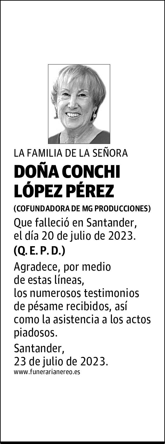 DOÑA CONCHI LÓPEZ PÉREZ