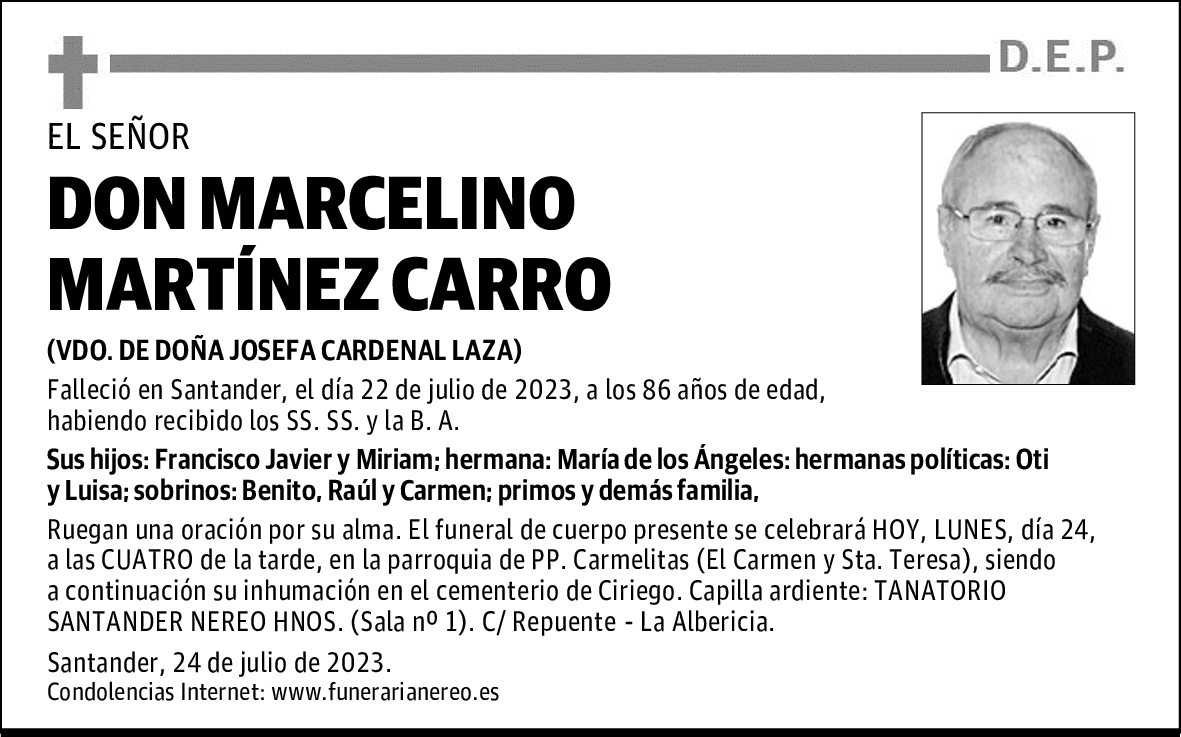 DON MARCELINO MARTÍNEZ CARRO