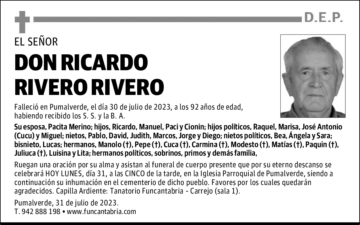 DON RICARDO RIVERO RIVERO