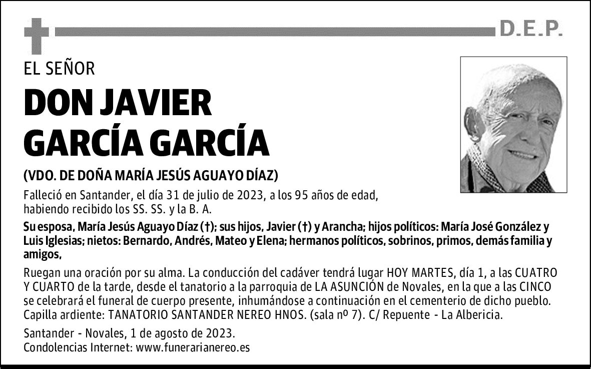 DON JAVIER GARCÍA GARCÍA