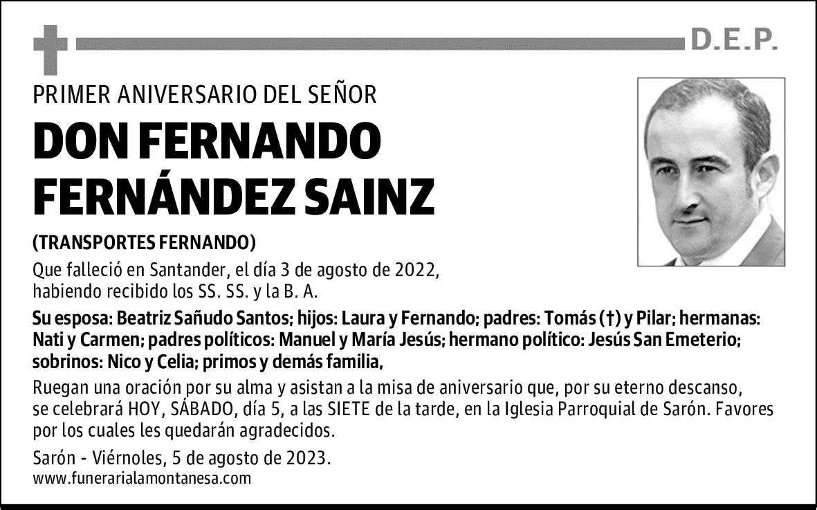 DON FERNANDO FERNÁNDEZ SAINZ