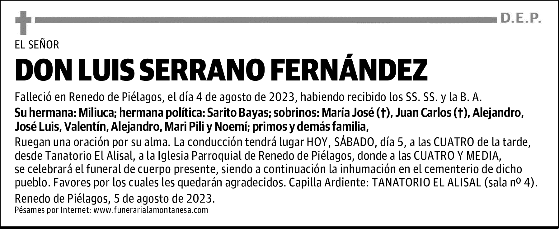 DON LUIS SERRANO FERNÁNDEZ
