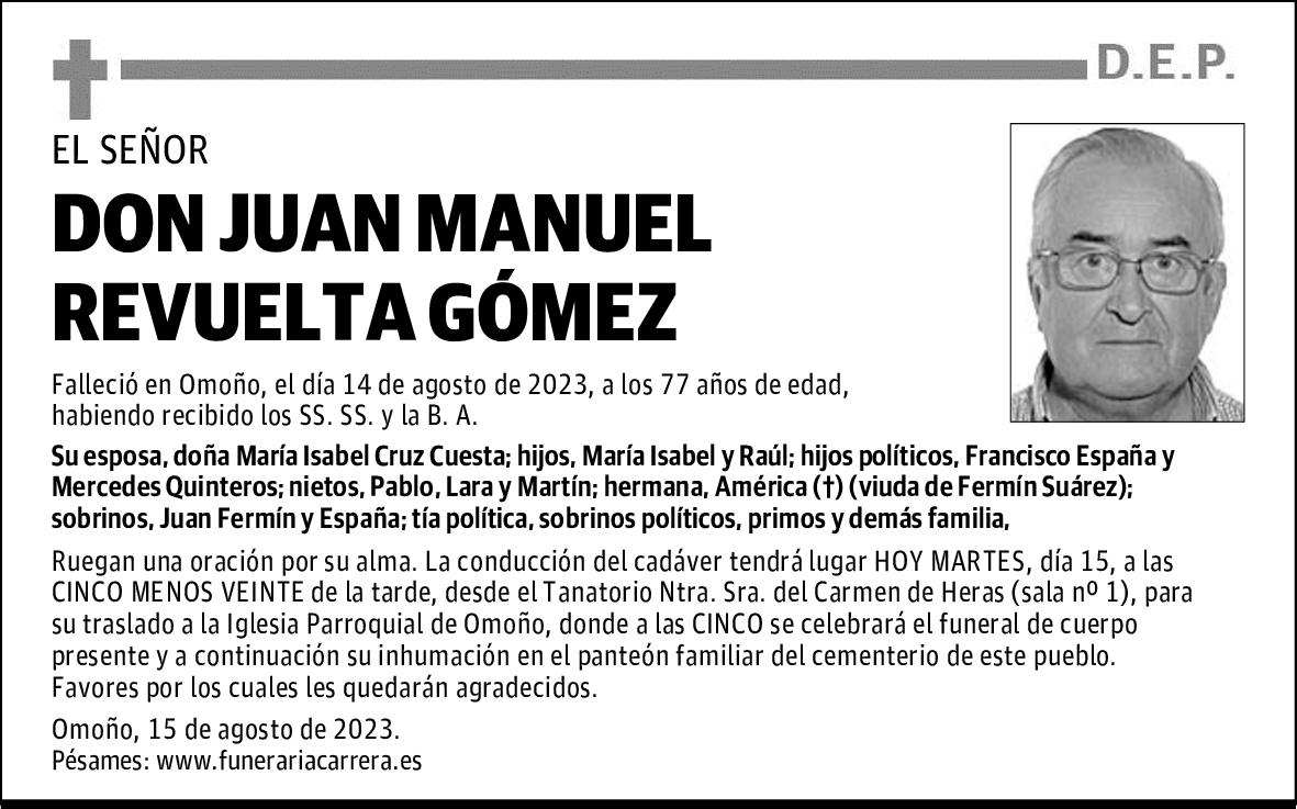 DON JUAN MANUEL REVUELTA GÓMEZ