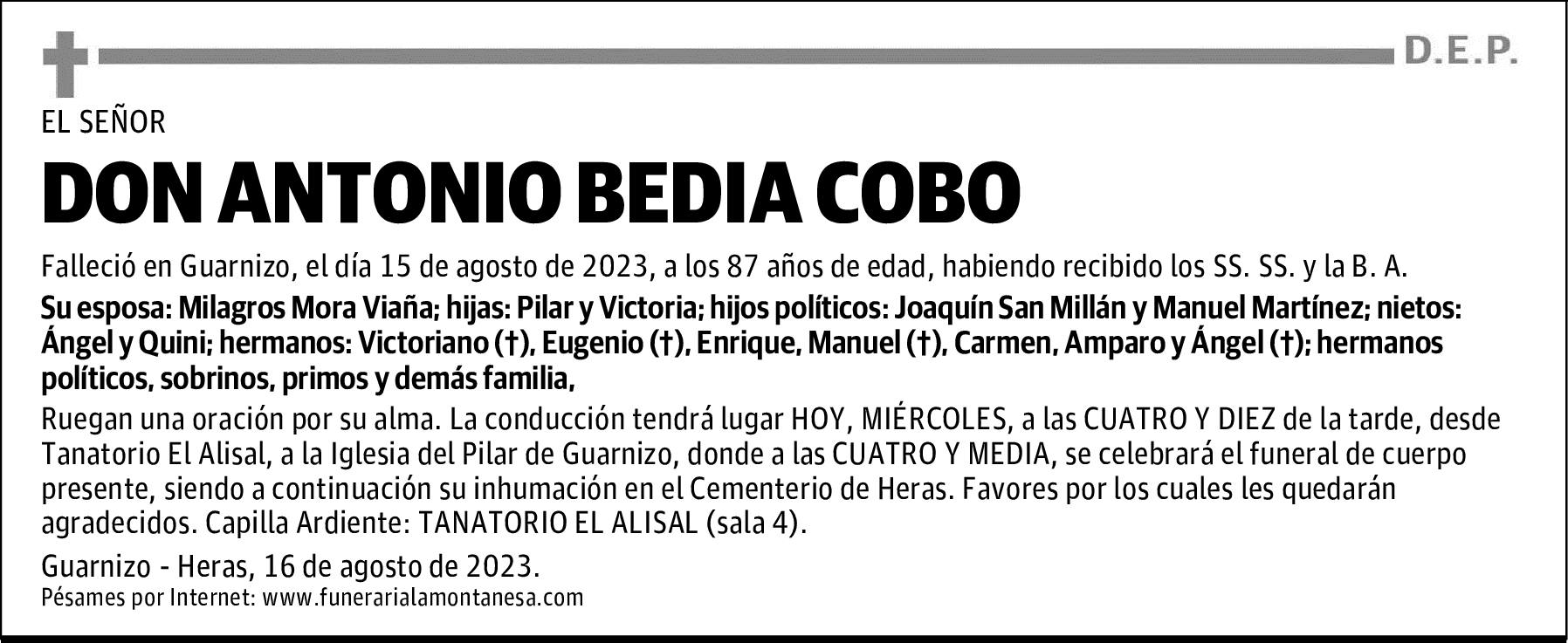 DON ANTONIO BEDIA COBO