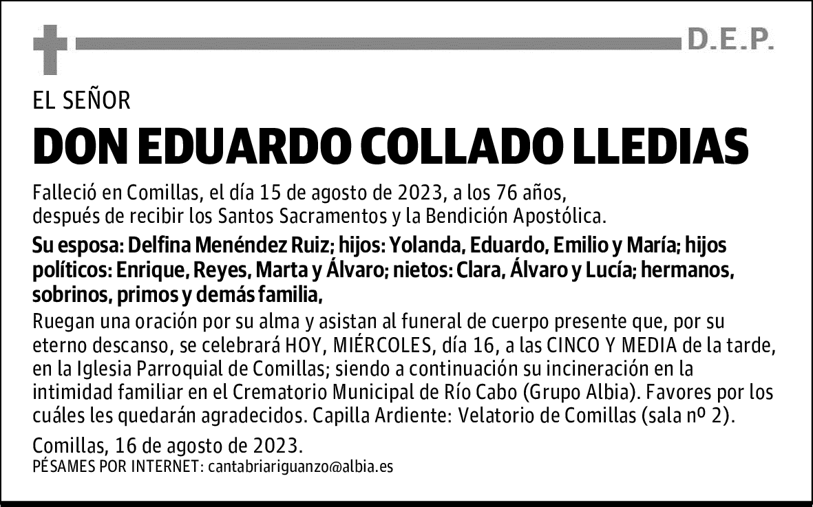 DON EDUARDO COLLADO LLEDIAS