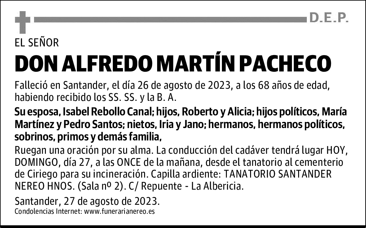 DON ALFREDO MARTÍN PACHECO