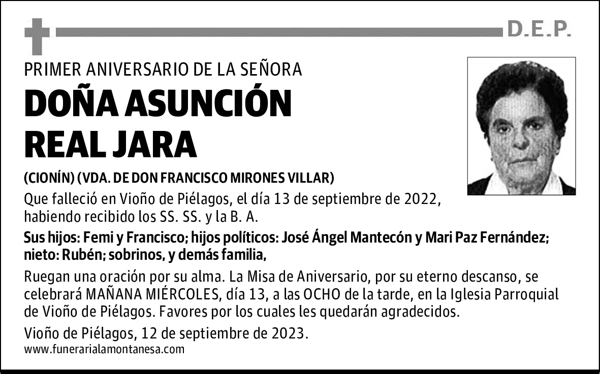 DOÑA ASUNCIÓN REAL JARA