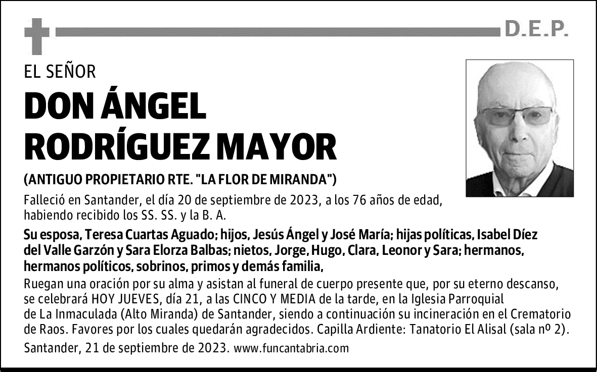DON ÁNGEL RODRÍGUEZ MAYOR