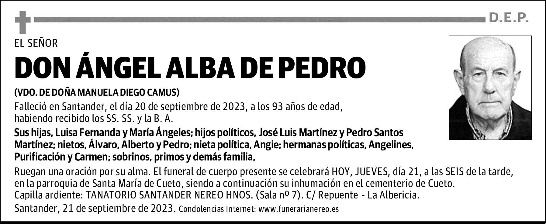 DON ÁNGEL ALBA DE PEDRO