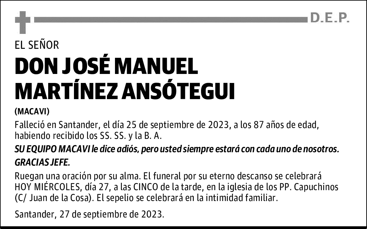 DON JOSÉ MANUEL MARTÍNEZ ANSÓTEGUI