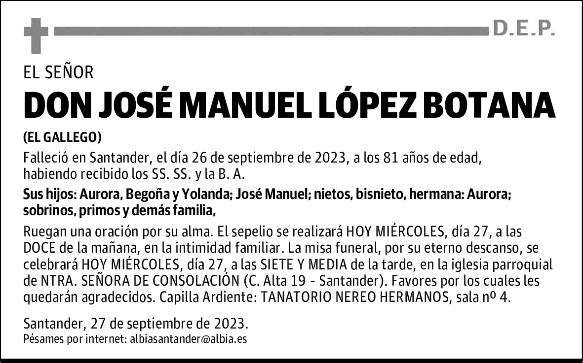 DON JOSÉ MANUEL LÓPEZ BOTANA