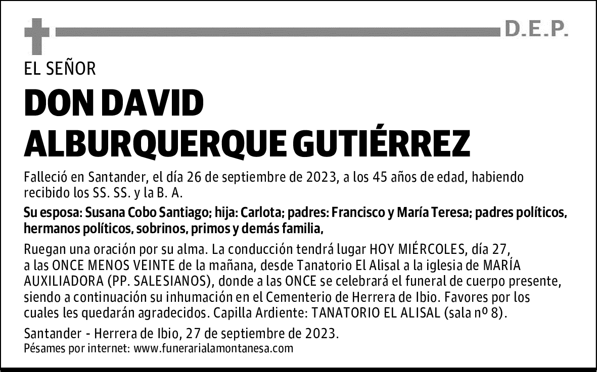 DON DAVID ALBURQUERQUE GUTIÉRREZ