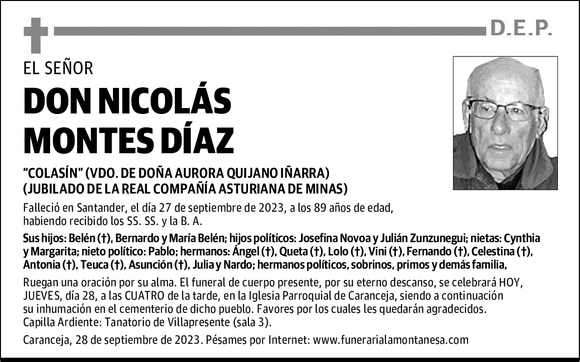 DON NICOLÁS MONTES DÍAZ