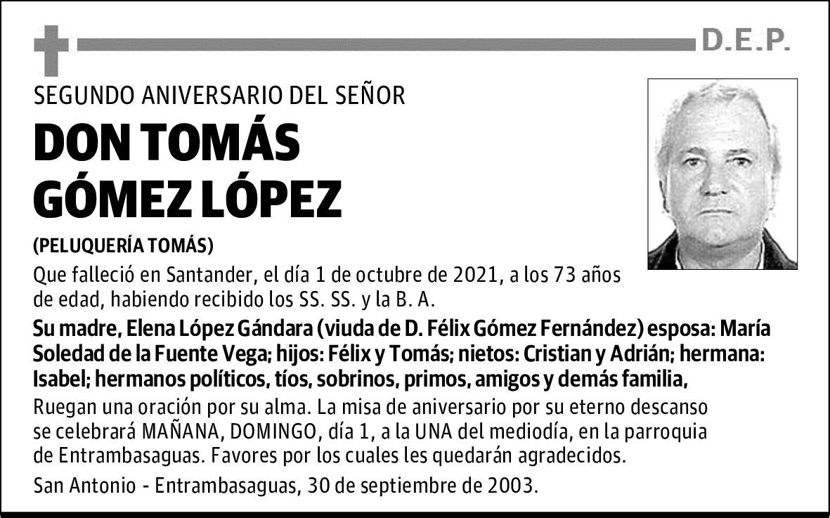 DON TOMÁS GÓMEZ LÓPEZ