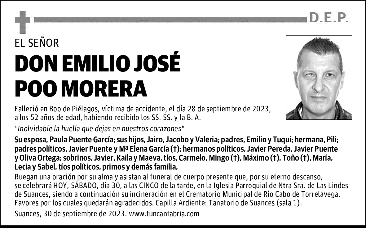 DON EMILIO JOSÉ POO MORERA