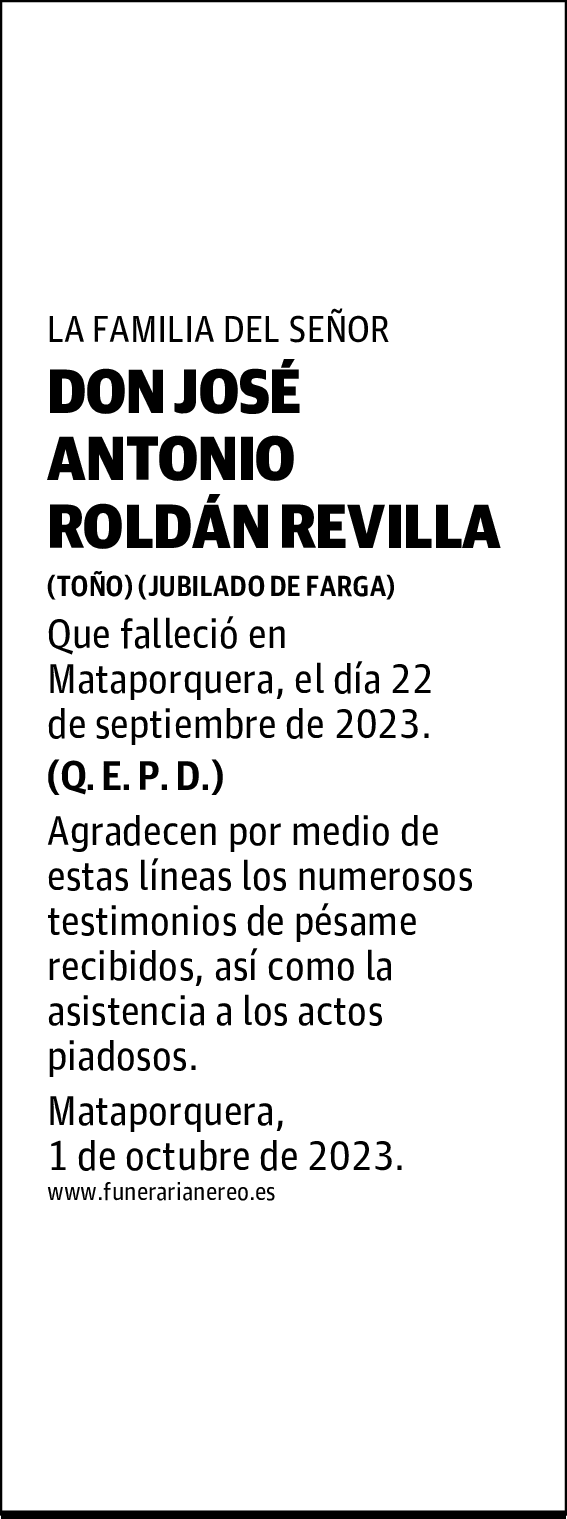 DON JOSÉ ANTONIO ROLDÁN REVILLA