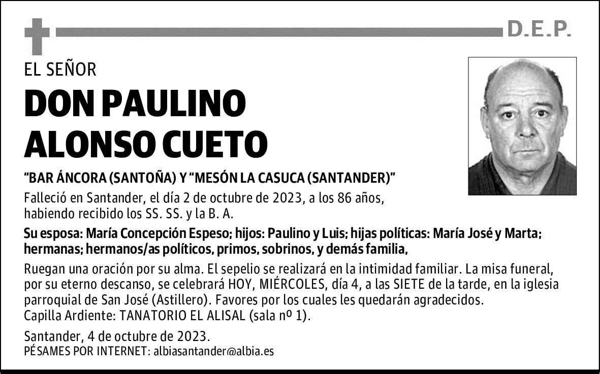 DON PAULINO ALONSO CUETO