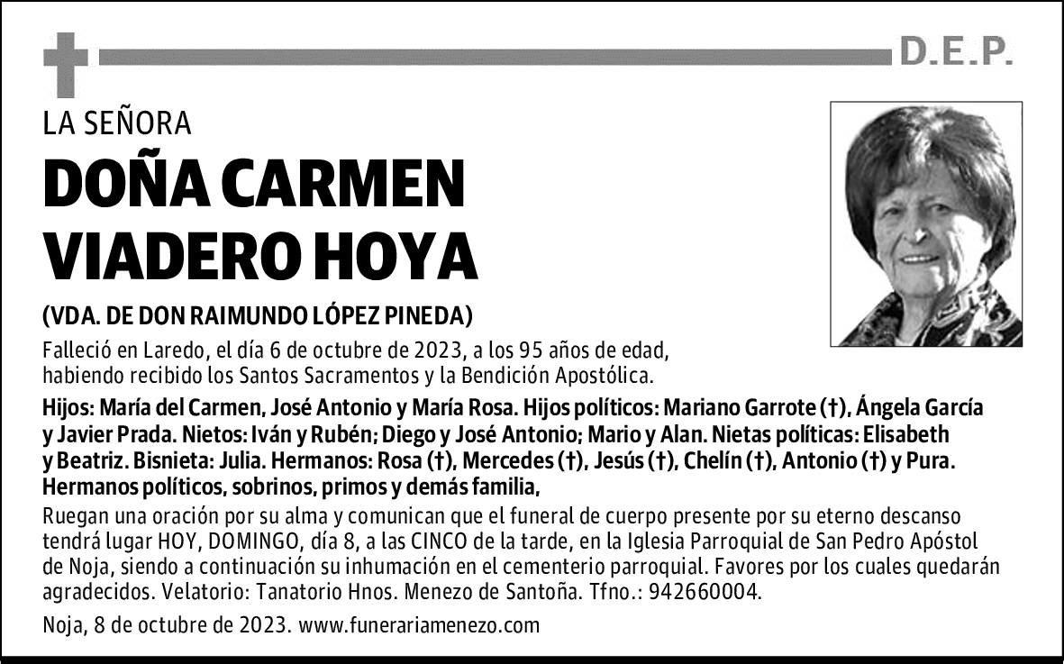 DOÑA CARMEN VIADERO HOYA